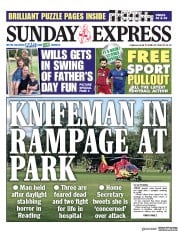 Daily Express Sunday () Newspaper Front Page for 21 June 2020