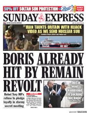 Daily Express Sunday () Newspaper Front Page for 21 July 2019