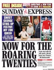 Daily Express Sunday () Newspaper Front Page for 22 December 2019