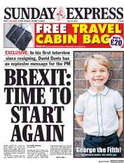 Daily Express Sunday () Newspaper Front Page for 22 July 2018