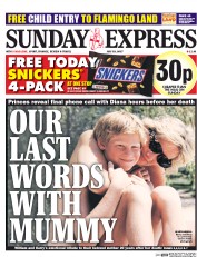 Daily Express Sunday () Newspaper Front Page for 23 July 2017