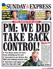 Daily Express Sunday () Newspaper Front Page for 24 July 2022