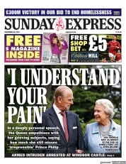 Daily Express Sunday () Newspaper Front Page for 26 December 2021