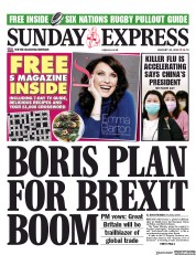 Daily Express Sunday () Newspaper Front Page for 26 January 2020