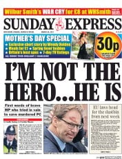 Daily Express Sunday () Newspaper Front Page for 26 March 2017