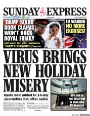 Daily Express Sunday () Newspaper Front Page for 26 July 2020