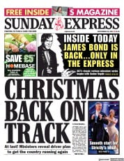 Daily Express Sunday () Newspaper Front Page for 26 September 2021