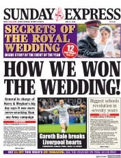 Daily Express Sunday () Newspaper Front Page for 27 May 2018