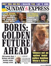 Daily Express Sunday () Newspaper Front Page for 28 August 2022