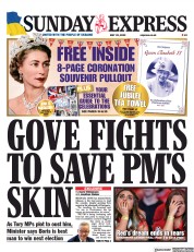 Daily Express Sunday () Newspaper Front Page for 29 May 2022
