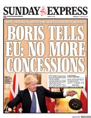 Daily Express Sunday () Newspaper Front Page for 2 February 2020