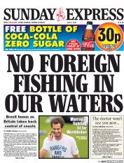 Daily Express Sunday () Newspaper Front Page for 2 July 2017