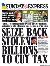 Daily Express Sunday () Newspaper Front Page for 3 April 2022