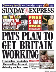 Daily Express Sunday () Newspaper Front Page for 3 May 2020