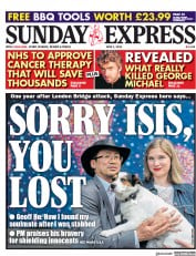 Daily Express Sunday () Newspaper Front Page for 3 June 2018