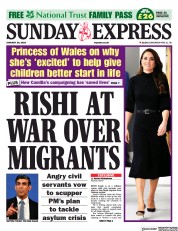 Daily Express Sunday () Newspaper Front Page for 5 February 2023