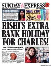 Daily Express Sunday () Newspaper Front Page for 6 November 2022