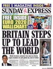 Daily Express Sunday () Newspaper Front Page for 6 June 2021