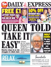Daily Express Sunday () Newspaper Front Page for 10 May 2014