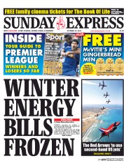 Daily Express Sunday () Newspaper Front Page for 12 October 2014