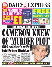 Daily Express Sunday () Newspaper Front Page for 14 September 2013