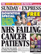 Daily Express Sunday () Newspaper Front Page for 14 September 2014