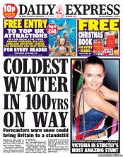 Daily Express Sunday () Newspaper Front Page for 17 November 2012