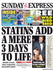 Daily Express Sunday () Newspaper Front Page for 18 October 2015