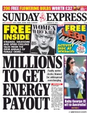 Daily Express Sunday () Newspaper Front Page for 23 February 2014