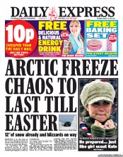 Daily Express Sunday () Newspaper Front Page for 23 March 2013