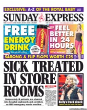 Daily Express Sunday () Newspaper Front Page for 23 June 2013