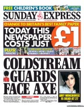 Daily Express Sunday () Newspaper Front Page for 24 July 2011