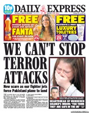 Daily Express Sunday () Newspaper Front Page for 25 May 2013