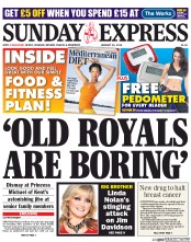 Daily Express Sunday () Newspaper Front Page for 26 January 2014
