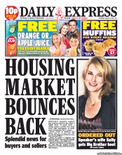 Daily Express Sunday () Newspaper Front Page for 27 August 2011