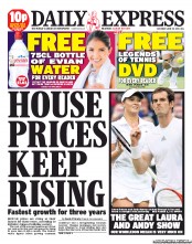 Daily Express Sunday () Newspaper Front Page for 29 June 2013