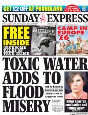 Daily Express Sunday () Newspaper Front Page for 2 February 2014