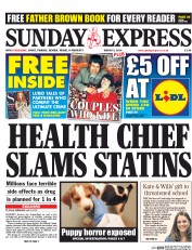 Daily Express Sunday () Newspaper Front Page for 2 March 2014