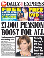 Daily Express Sunday () Newspaper Front Page for 2 May 2015