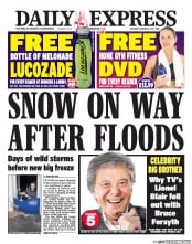 Daily Express Sunday () Newspaper Front Page for 4 January 2014