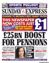 Daily Express Sunday () Newspaper Front Page for 4 September 2011