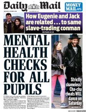 Daily Mail () Newspaper Front Page for 10 October 2018