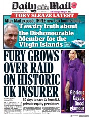 Daily Mail () Newspaper Front Page for 10 November 2021