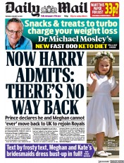 Daily Mail () Newspaper Front Page for 10 January 2023