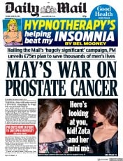Daily Mail () Newspaper Front Page for 10 April 2018