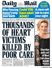 Daily Mail () Newspaper Front Page for 10 May 2016
