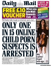 Daily Mail () Newspaper Front Page for 10 June 2013