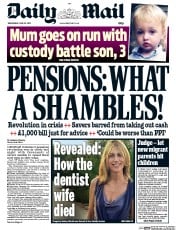 Daily Mail () Newspaper Front Page for 10 June 2015