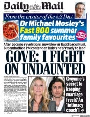 Daily Mail () Newspaper Front Page for 10 June 2019