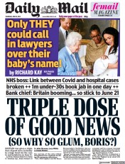 Daily Mail () Newspaper Front Page for 10 June 2021